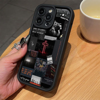 Nouvelle coque de téléphone portable antichoc en TPU noir avec impression photo et design d'objectif pour iPhone 11 12 13 14 15 16 17 18 Pro Max