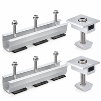 Support de fixation en alliage d'aluminium pour rail de panneaux solaires, idéal pour les projets solaires à grande échelle