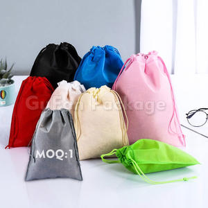 กระเป๋าหูรูดผ้าใยสังเคราะห์ปรับแต่งโลโก้ได้เป็นมิตรกับสิ่งแวดล้อมกันฝุ่นสำหรับรองเท้าและก๊อกน้ำถุงช้อปปิ้ง - Product Image 4