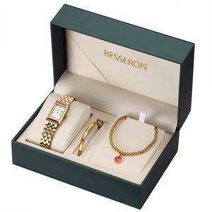 Montre pour femme 2025 en acier inoxydable, style antique, étanche, à quartz, avec bracelet en cuir et incrustations de diamants - Product Image 5