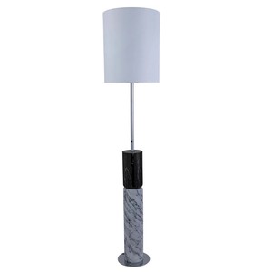 Modern Vintage LED Standing Floor Lamp with <b>Black</b> Fabric <b>Shade</b> and Iron Base for Hotel Villa Living Room Bedroom Bedside Decor - Product Image 3