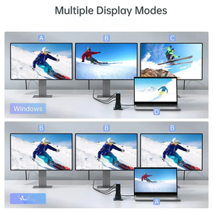 Acasis 15 en 1 PD100W 10Gbps USB C Estación de acoplamiento Triple Display Dock HDMI Hub Display Expansion Dock - Product Image 4