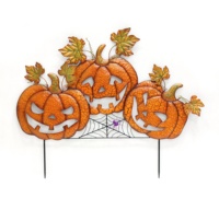 Vente chaude métal Halloween Citrouilles piquets de jardin