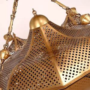 Projet personnalisé Chandelier <span class=keywords><strong>cathédrale</strong></span> en métal Lustre <span class=keywords><strong>de</strong></span> luxe <span class=keywords><strong>de</strong></span> mosquée à haut plafond <span class=keywords><strong>de</strong></span> style islamique - Product Image 5