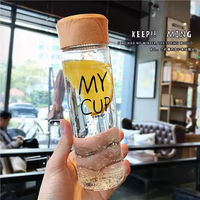 Offre Spéciale : Bouteille en Verre Transparent Écologique Personnalisable de 400 ml avec Couvercle pour Jus, Lait et Eau – Idéale pour l'École, la Maison et l'Escalade en Extérieur