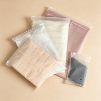 Sac à fermeture éclair en plastique HDPE transparent personnalisé pour l'emballage de perruques et d'extensions de cheveux avec logo