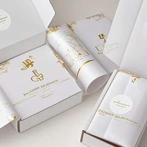 Custom Premium White Tissue Paper for Clothing Packaging Bulk 100 Sheets Eco-Friendly Sustainable