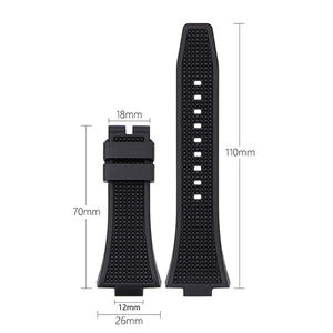 Bracelets de montre en silicone à dégagement rapide pour hommes, bracelets de montre en caoutchouc pour Tissot <span class=keywords><strong>Prx</strong></span> 1853, pour Powermatic <span class=keywords><strong>80</strong></span> - Product Image 6