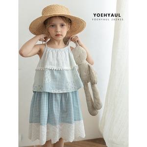 WX0006 cotone <span class=keywords><strong>elegante</strong></span> estate ricamo floreale per bambine canotta Casual all'ingrosso vestito da bambina vestito da bambina vestito di alta qualità - Product Image 3