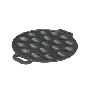 Hot Sale Ferro Fundido Takoyaki Pan Com Buracos Heavy Duty Antiaderente Rodada Japonesa Takoyaki Pan Grill Pan Fazendo Bolas Takoyaki