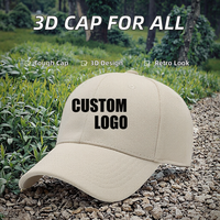 Gorra Estructurada con Logotipo Personalizado, 6 Paneles, Visera Curva, Cierre a Presión, Gorra de Béisbol, Logotipo en Relieve de Goma, Impresión 3D, Sarga, Unisex, Deportiva