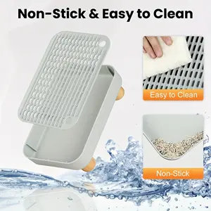 Rampa portátil para caja de arena para gatos con filtro lavable, altura ajustable, superficie sólida antideslizante, bordes redondeados para gatos pequeños y mayores - Product Image 6