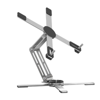 Support pour ordinateur portable Great Roc Double-X Style L136 avec rotation à 360° °   Base rotative pliable et dissipatrice de chaleur pour ordinateur portable de travail