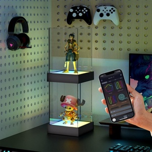 RGB LED Acrylic <b>Display</b> <b>Case</b> 2PCS Dustproof Stackable Smart Lighting <b>Display</b> Box for Anime Characters - Product Image 2