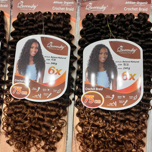 Paquetes de Cabello Sintético al por Mayor 6X, Extensiones de Cabello de Fibra Sintética para Crochet, Rizo <span class=keywords><strong>GOGO</strong></span> Individual - Product Image 5