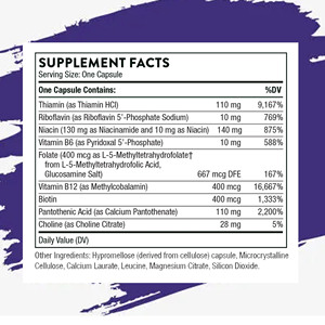 Cápsulas de Complejo Vitamínico B con Ácido Pantoténico Directamente de Fábrica, Apoya la Energía, la Vitalidad y la Cognición, Cápsulas para el Cerebro - Product Image 2