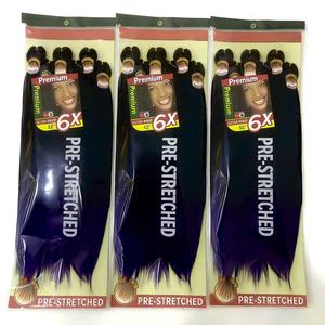 ผมถักเปียสำเร็จรูป 6X EZ Braids ยาวพิเศษ 52 นิ้ว - แพ็คใหญ่ 420 กรัม ผมยืดก่อนถัก - มีมากกว่า <span class=keywords><strong>23</strong></span> สี ทำจากเส้นใยทนความร้อนสูง - Product Image 1
