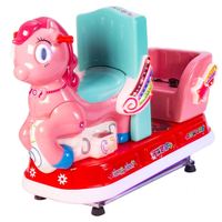 Manège intérieur populaire pour enfants, modèle Cerf, à monnayeur, avec fonction balançoire, en plastique, support anglais pour bornes d'arcade
