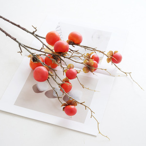 Ramas de Tomate Cherry Artificiales, Pequeñas, de Plástico Rojo, Decoración para el Hogar, Accesorios para Bodas, Arreglos Florales Modernos y Minimalistas - Product Image 1