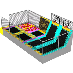 Parc de <span class=keywords><strong>trampoline</strong></span> d'intérieur pour enfants Cadres de basket-ball Piscines à balles Pont de saut <span class=keywords><strong>Trampoline</strong></span> Parcs d'attractions pour enfants - Product Image 1