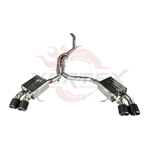 Escape Trasero Vortex de Acero Inoxidable con Válvulas para Porsche Macan 2.0T 2014-2017 con Puntas de Escape Cuádruples de Fibra de Carbono - Product Image 3
