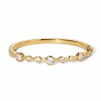 Bracelet articulé en or 18 carats serti de diamants de laboratoire taille ronde, collection Good Century – Bijou de luxe personnalisé pour mariée, cadeau d'anniversaire, joaillerie fine
