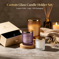 Boîte-cadeau personnalisée en verre pour bougies, idéale pour les festivals et les mariages
