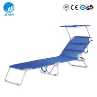 Chaise longue pliante moderne en Oxford 600D, cadre en acier portable pour l'extérieur, pour le camping, la plage, le salon, application Teslin