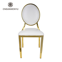 Chaises de banquet rondes en acier inoxydable pour hôtel, restaurant, mariage, réception, événement