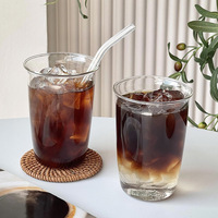 En Stock Verre Borosilicaté de Haute Qualité Tasse à Café Glacé Latte Américain Transparent