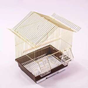 Kangdarpet toptan açık uygun altın kaplama katlanabilir kuş üreme kafesi papağan kanarya - Product Image 4
