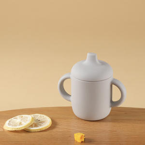 Household Silicone Baby Toddler Training <b>Cup</b> Set with Bowl and Spoon Leakproof Spill Proof BPA <b>Free</b> Food Grade Safe - Product Image 4