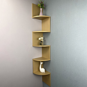 Estantes <span class=keywords><strong>de</strong></span> esquina <span class=keywords><strong>de</strong></span> pared <span class=keywords><strong>de</strong></span> madera para el hogar, Repisas <span class=keywords><strong>de</strong></span> esquina combinado <span class=keywords><strong>de</strong></span> múltiples pisos, 5 capas y 6 capas - Product Image 2