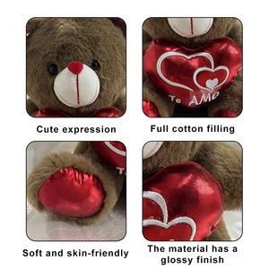 Oso de Peluche Rojo de San Valentín Personalizado de Fábrica, Juguete de Peluche Suave para el Día de la Madre, Navidad, OEM/ODM, Venta al por Mayor - Product Image 5