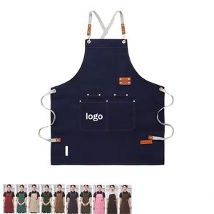 Delantal de Cocina con Logotipo Personalizado Mengniu, Delantal de Lona Impermeable y Resistente al Aceite con Tirantes para el Hogar, Catering y Promoción en Internet - Product Image 1