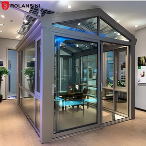 Véranda en aluminium Rolansini, imperméable, isolée, <span class=keywords><strong>pour</strong></span> jardin, serre extérieure, utilisation comme solarium - Product Image 1