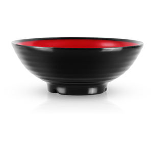 Set di 48 grandi ciotole di cereali con zuppa di melamina e cucchiai di 7.7 Dia rosso e nero "X H 2.8" pollici 35 once - Product Image 6