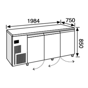 Tavolo refrigerato per la tenuta dell'afp/PFB198 - Product Image 2