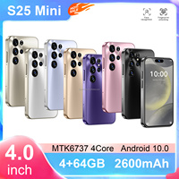Mini Teléfono Móvil S25 Compacto de 4.0" 480*954, 4+64GB, Cámara HD, Versión Global, Red 4G, GPS, Mini Smartphone Android con Doble SIM