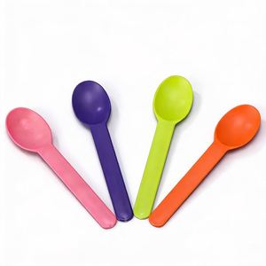 Cucharas Desechables Ecológicas Personalizadas de Almidón de Maíz, Coloridas, para Yogur y Helado - Product Image 2