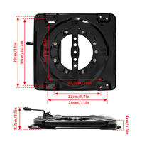 Accessoires pour camping-car : Base pivotante de luxe en acier pour sièges de camping-car, mécanisme de siège rotatif, base tournante à 360 degrés
