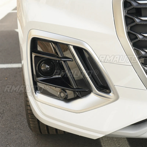 Cubierta de Luz Antiniebla Delantera Plateada Brillante para Automóvil, Rejilla de Carreras con Orificio para ACC para Audi Q5 2021 2022 2023, Accesorio para Automóvil - Product Image 3
