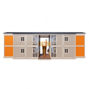 Moderna <span class=keywords><strong>casa</strong></span> prefabbricata a due piani, facile da montare, contenitore prefabbricato, ostello della gioventù per pannelli Sandwich in acciaio - Product Image 1