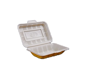 (LXD-A01)Disposable rice box takeaway box with lid wholesale one-piece plastic packaging box food container