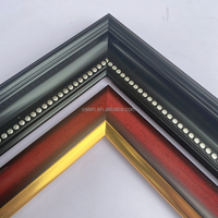 Divers Styles Échantillon Gratuit Synthétique Miroir Peinture Cadres Moulage Antique Rétro Classique Orné Noir Cadre Photo Moulage