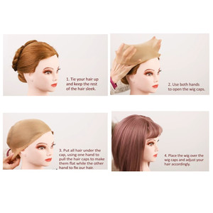 Zzi – perruque en Nylon extensible, bonnet de fermeture et bas, bonnet marron unisexe, bonnet de bas, bonnet de cheveux pour femmes et hommes - Product Image 3