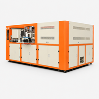 Machine de soufflage de bouteilles PET semi-automatique et écologique avec roulement et pompe pour bouteilles PET jusqu'à 3L, 800-1000 BPH, contrôle PLC