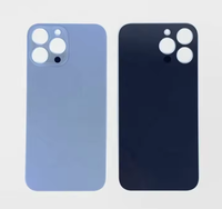 Couvercle de batterie noir et boîtier en verre arrière pour iPhone X et iPhone 13 accessoire de téléphone portable à grand trou