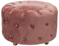 Chaise couture en velours rose, tabouret rond rembourré, de grande taille pour salon, livraison gratuite