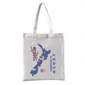 Everyday Carry <b>Bag</b> Letter Pattern Canvas Shoulder Grocery Carrier Shopping Eco Fashionable Reusable Box Packaging Zipper <b>Folding</b> - Product Image 4